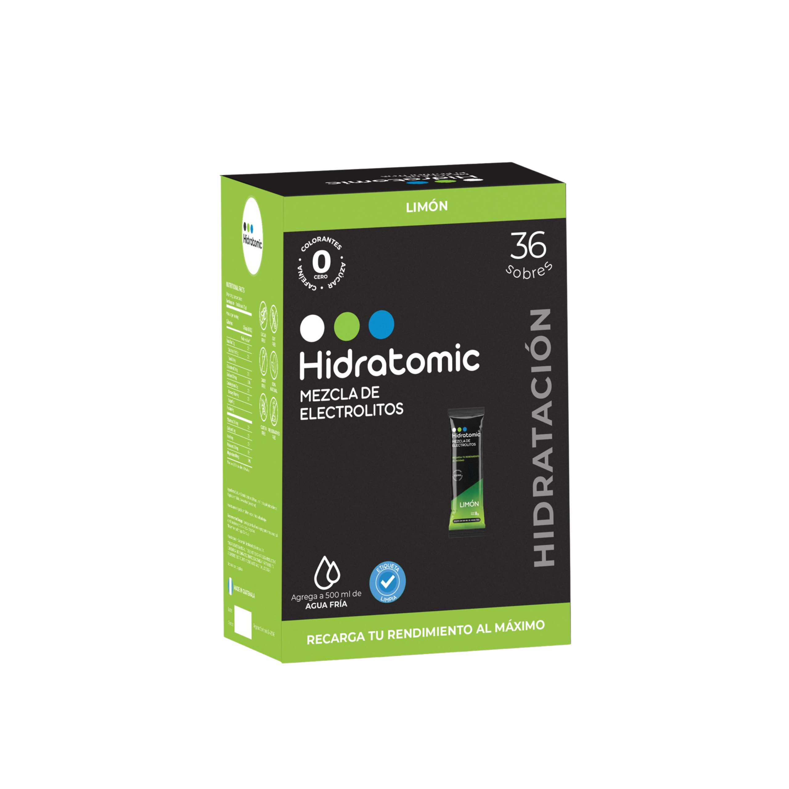 Dispensador Hidratomic Limón 30uds